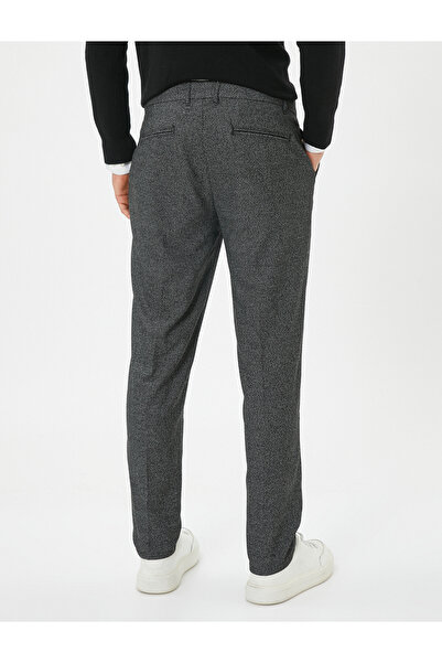 Koton Παντελόνι τυλιγμένο υφαντό με λεπτομέρεια τσέπης και κουμπιά