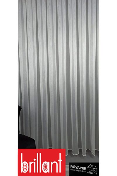 Brillant Rüyaper Trend Product - Heavy Gramaged, Armor Patterned Tulle Curtain, Tight Pleated