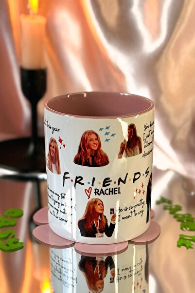 Cool Stuff Friends Rachel Green İçi ve Kulbu Pembe Kupa