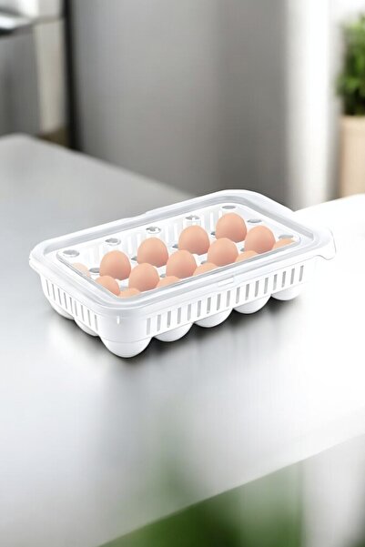 Silkyra 15-Piece Egg Storage Container - Enjoy the Organization and Freshness...