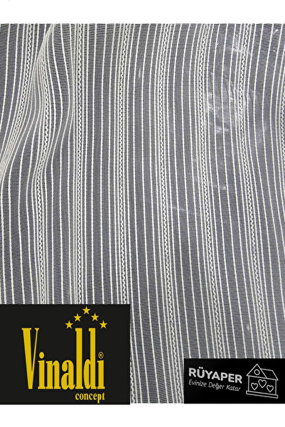 Vinaldi Rüyaper - Chain Patterned Tulle Curtain Suitable for Every Room, Heavy Gramage Pasta