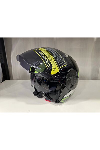 MTS KASK MTS 625 WASP ÇENESİZ GÜNEŞ GÖZLÜKLÜ YEŞİL/SİYAH