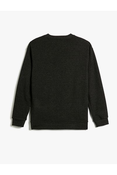 Koton Basic φούτερ Relaxed Fit Crew Neck Μακρύ μανίκι
