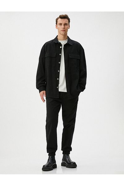 Koton Washable Jogger Trousers, Comfortable Cut, Lace-up Waist, Pocket Detail