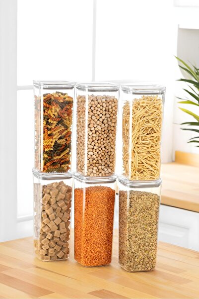 Silkyra حاوية تخزين بلاستيكية من سلسلة كريستال كلير، سدادة سيليكون مفرغة، حجم...