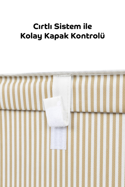 Genel Markalar Kapaklı Çok Amaçlı Kutu Hurç, Organizer, Saklama ve Düzenleme, Maxi Boy, 50x40x30