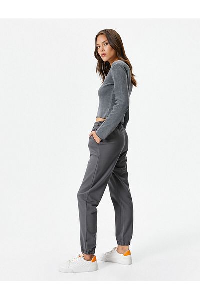 Koton Jogger Sweatpants Cotton Pocket Tied Waist