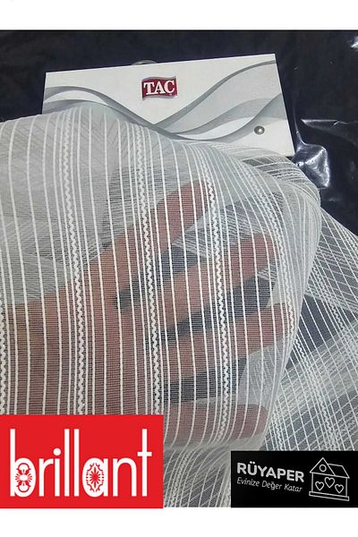 Brillant Rüyaper Trend - Chain Patterned Pasta, Heavy Gramage and Pleated Tulle Curtain Suitable for All Rooms