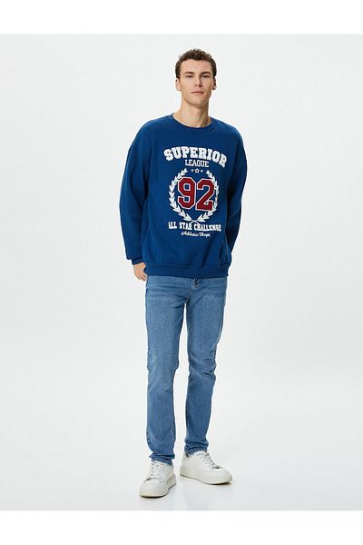 Koton 4wam40244nd Skinny Mıchael Ανδρικό τζιν παντελόνι ανοιχτό Indigo