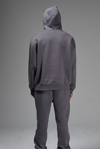 ruNadeS Ανδρική φόρμα φόρμας μεγάλου μεγέθους με τσέπη καγκουρό και ελαστικά πόδια - Ρούχα για το σπίτι