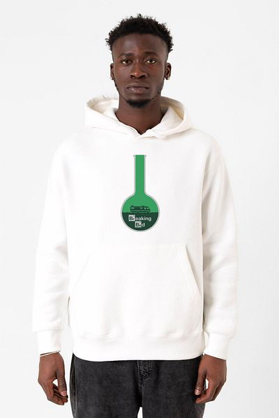 Tshirthane Ανδρικό φούτερ με κουκούλα 3 κορδονιών Breaking Bad Merch White