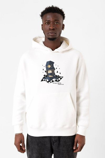 Tshirthane Boogiepop Phantom Yin Yang Λευκό ανδρικό φούτερ με κουκούλα 3 κορδονιών