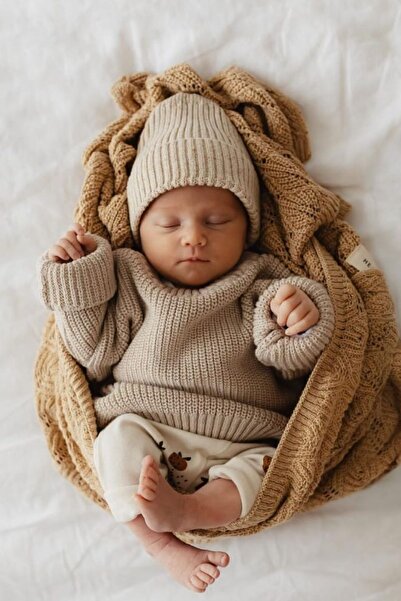 Minytrendy سترة تريكو للأطفال من Girl Boy Baby Thessaloniki برقبة دائرية للأط...