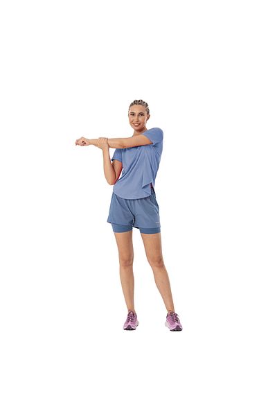 Merrell Tyme Women's Blue Running T-Shirt Women's Running T-Shirt M3Tyme