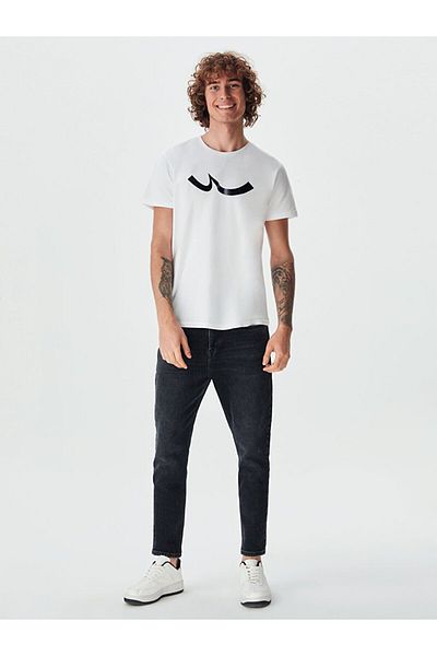 Ltb Cream T-Shirt with Shiny Logo