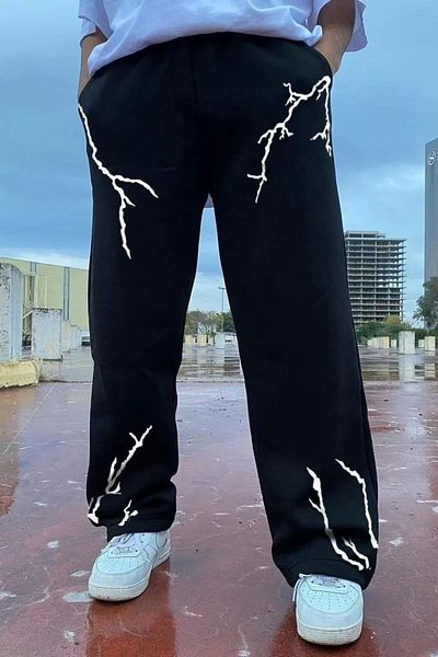 Mirage Black Unisex Digital Printed Sweatpants