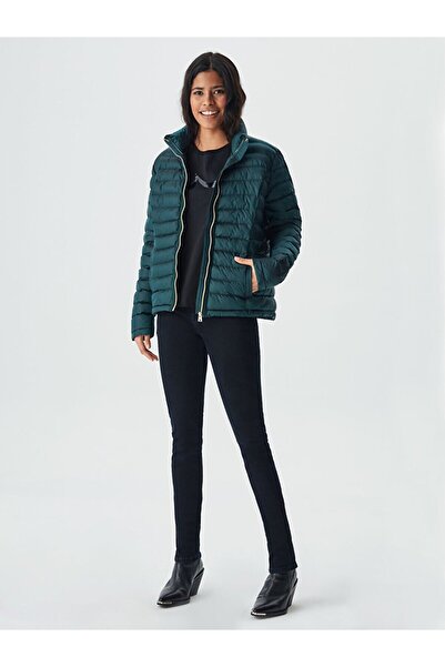 Ltb Inflatable Stand Collar Green Coat