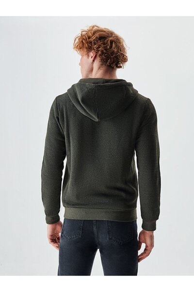 Ltb Men's Hooded Cardigan - Danıka Khaki