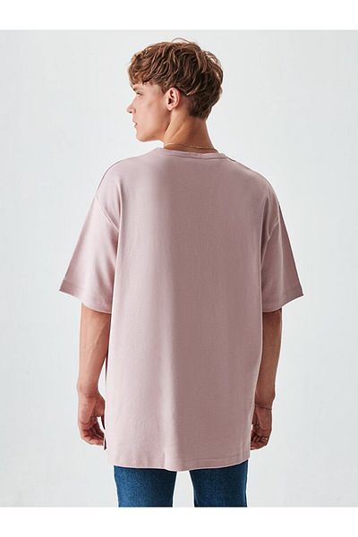 Ltb Ροζ μπλουζάκι Loose Fit με τσέπες