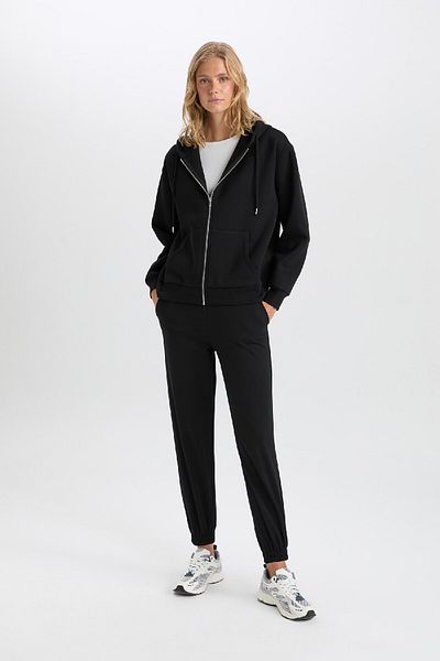 DeFacto Ψηλόμεσο ελαστικό Jogger Sweatpants - Τσέπες, ίσια κοπή U3491az24au