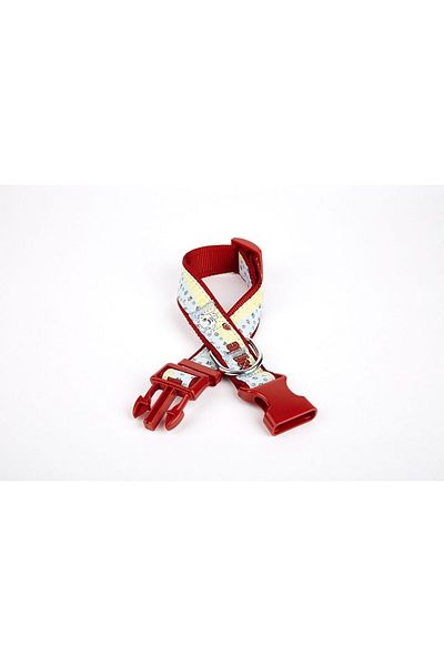 doremodam Lisinya205 Red Woven Dog Patterned Collar - 3 cm X 36-60 cm - 300525 -1453