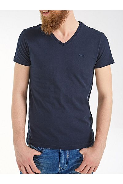 Ltb Μπλουζάκι με λαιμόκοψη Navy Blue