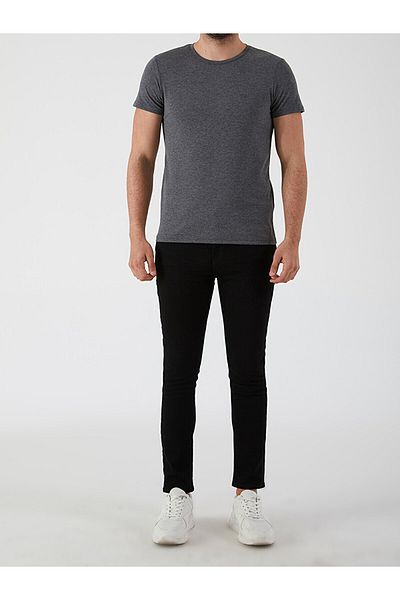 Ltb Basic-Slim-Fit-T-Shirt in Anthrazit