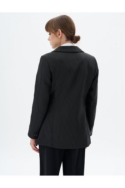 Kayra Μαύρο μπουφάν Blazer - Με τσέπη με καπάκι