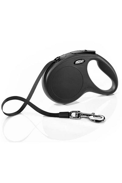 Flexi New Classic Black Strip Strap - Medium 5 m from Petshop
