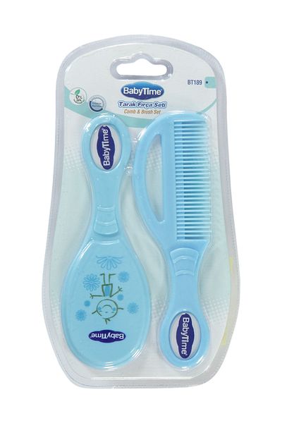 Babytime Baby Time Baby Comb Brush Set Blue