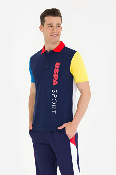 U.S. Polo Assn. Ανδρικό μπλουζάκι με γιακά πόλο Navy Blue 50270610-VR033