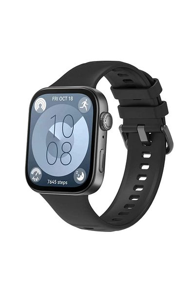 Fibaks ساعة Huawei Watch Fit 3 - Fit 4 - Fit 4 Pro متوافقة مع اللون A وحزام سلك عالي الجودة من السيليكون الكلاسيكي