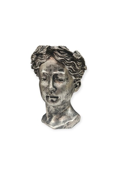 Peramari Βάζο Helen - Πολυεστέρας, Αντίκα Ασημί, Μονό Διακοσμητικό