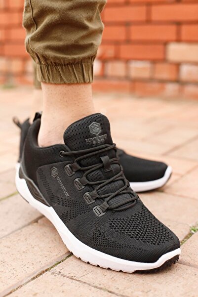 lumberjack حذاء رياضي رجالي أسود من إسفنج ميموري فوم لتقويم العظام