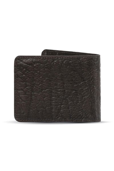 Deri Company Мъжки портфейл от естествена (ИСТИНСКА) кожа с шарки, кафяв, 113536