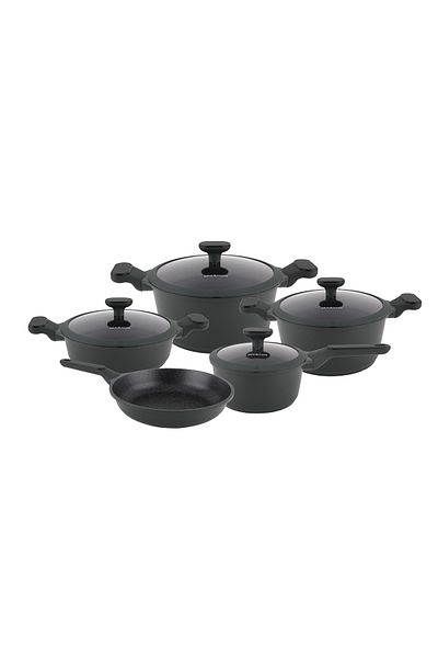 Pink&More Maya 9 Piece Cast Pot Set