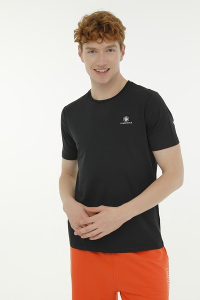 lumberjack M-CT110 BSC C NK T-SH 4FX Μαύρο ανδρικό κοντομάνικο μπλουζάκι