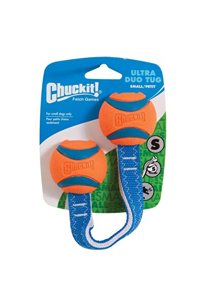 Chuckit !كرة جر للكلاب Ultra Duo Tug مكونة من قطعتين (حجم صغير)