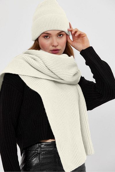 SHERIN Ecru Knitwear Beret