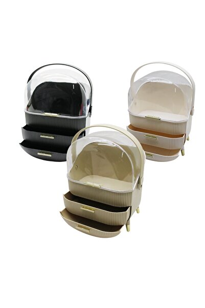 Marsilyan منظم مستحضرات تجميل محمول ذو أرجل مع درجين (4940)