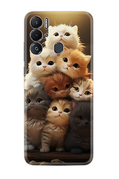 TECNO Pova Neo Kılıf Boutique Baskılı Resimli Kedicikler Pcode -027