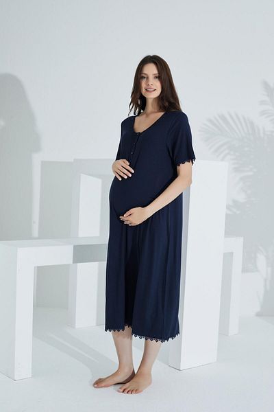 Etoile Bamboo Lace Detailed Maternity Nightie 30236-30240