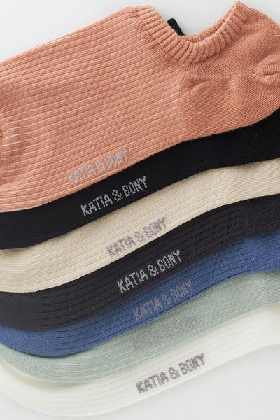 Katia&Bony Συσκευασία 7 κάλτσες Ecru Booties - Μικτό χρώμα