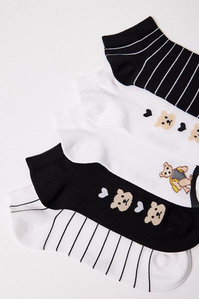 Katia&Bony 5 Pack Teddy Bear Printed Booties Socks