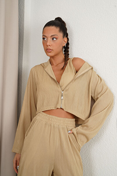 SeninOlsun Bej Bustiyerli Krinkıl Takım