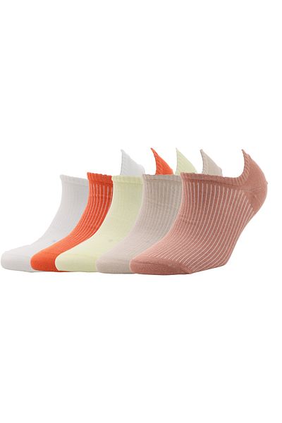 BONY SOCKS Чифт от 6 цветни дамски чорапи до глезена - с райета