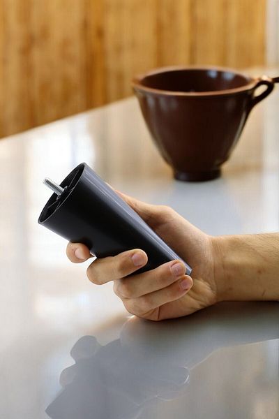 Badem10 Cu șurub (M8 DENTIȚIE FINĂ) Aparat inclus Plat 14 Cm (NEGRU) Mobilier din plastic Fotoliu Canapea Picioare