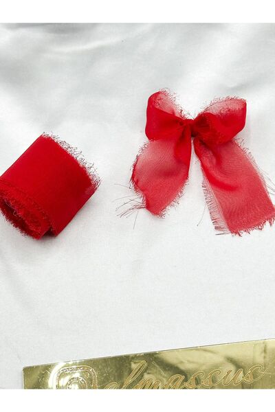 E Elmas Yırtık Şifon Kurdele 4cm 5 mt