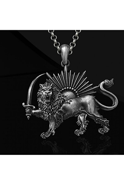 Abel Custom Ring Aslan ve Güneş Gümüş Kolye