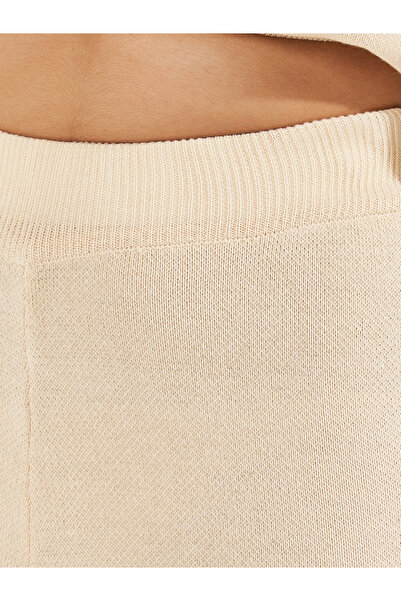 Styli Wide Leg Casual Knit Pants with Contrast Trim